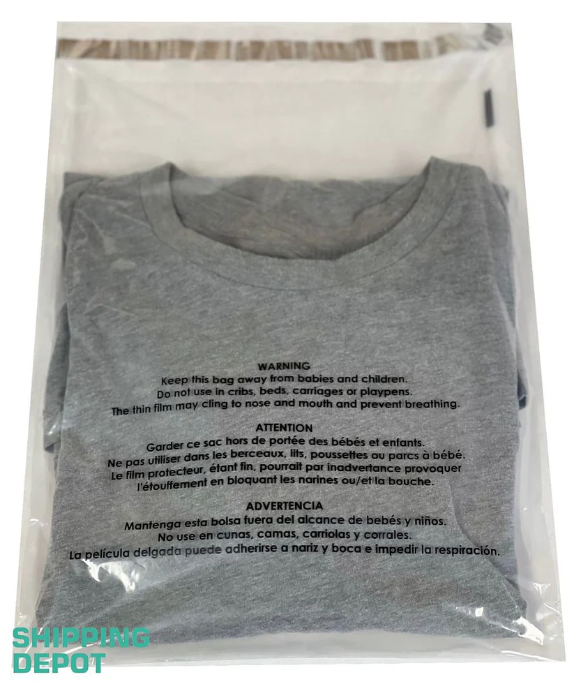 [SUF69] SAC TRANSPARENT D’AVERTISSEMENT DE SUFFOCATION 1,5MIL  6''X9'' - PQT 100