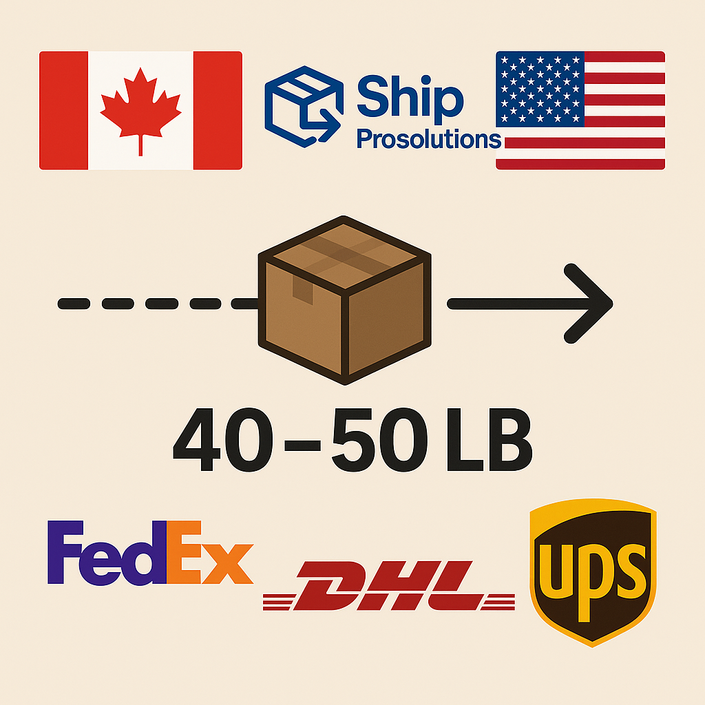 Transport entre Canada et USA (UPS, FedEx, DHL) - 40-50 lb